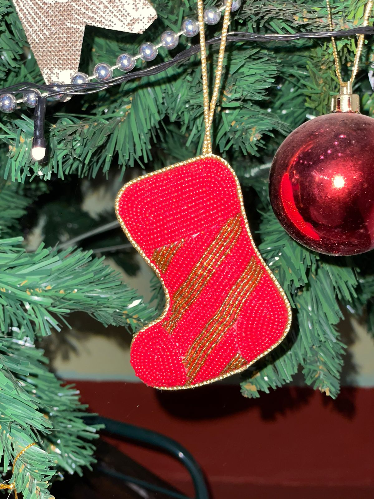 Fitoori Banjaaran's Hand Embroidered Christmas Stocking Charm