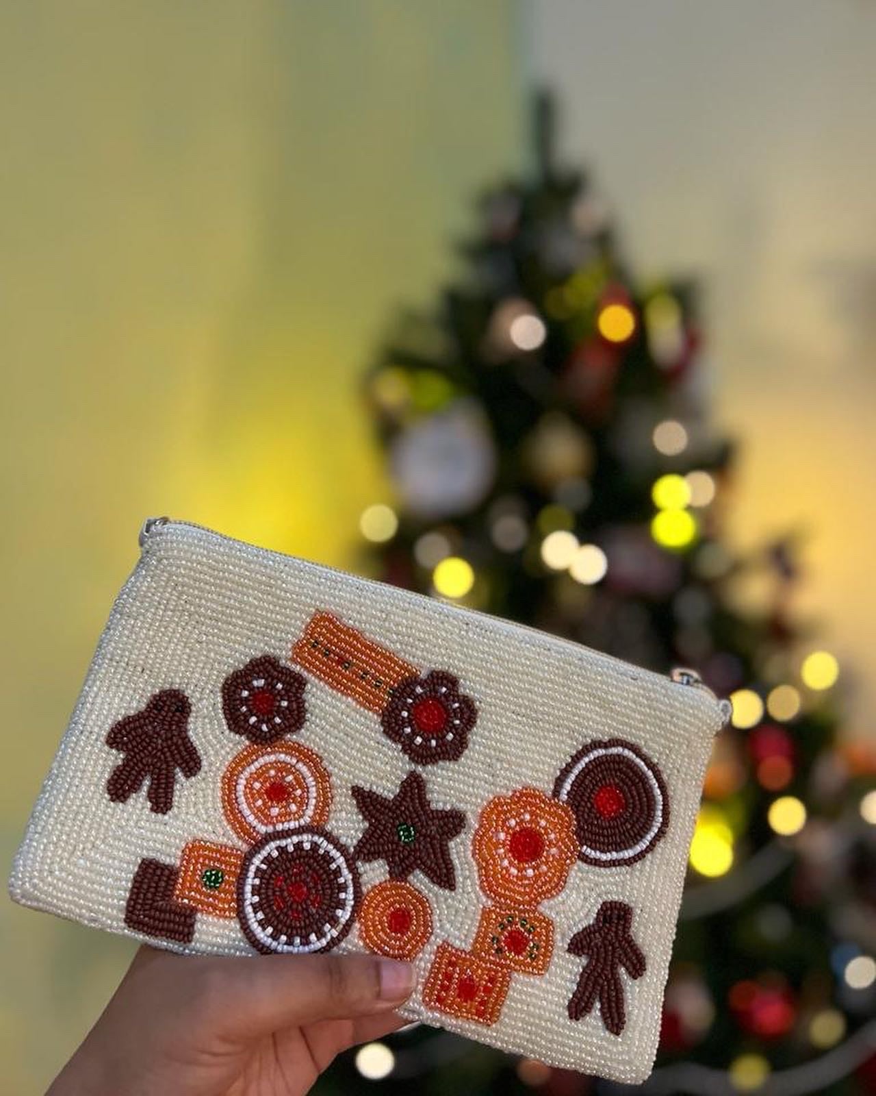 Fitoori Banjaaran's Hand Embroidered French Cookie Cash Purse