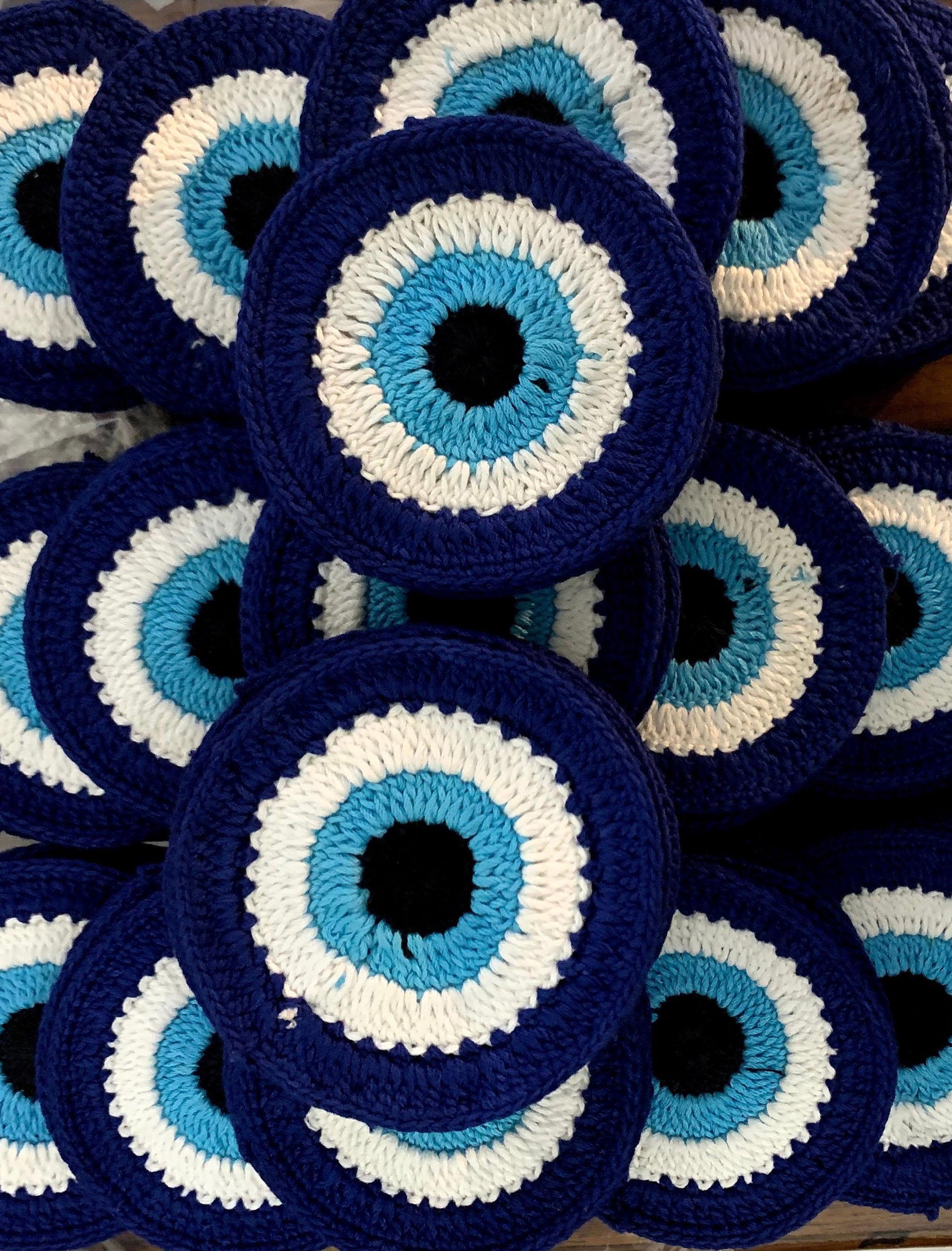 Fitoori Banjaaran s Evil Eye Crochet Coasters Single piece