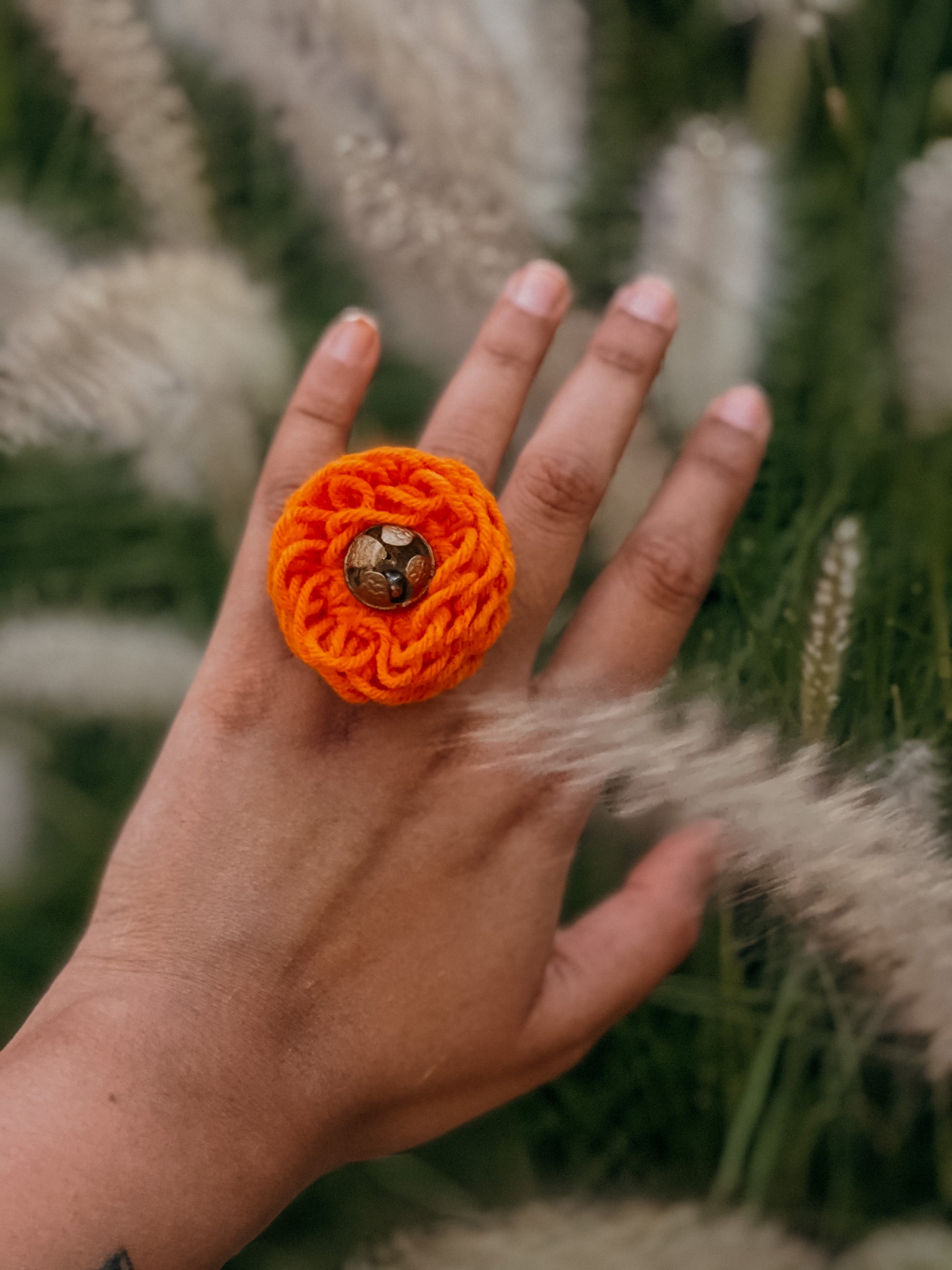 Fitoori Banjaaran's Crocheted Floral Rings