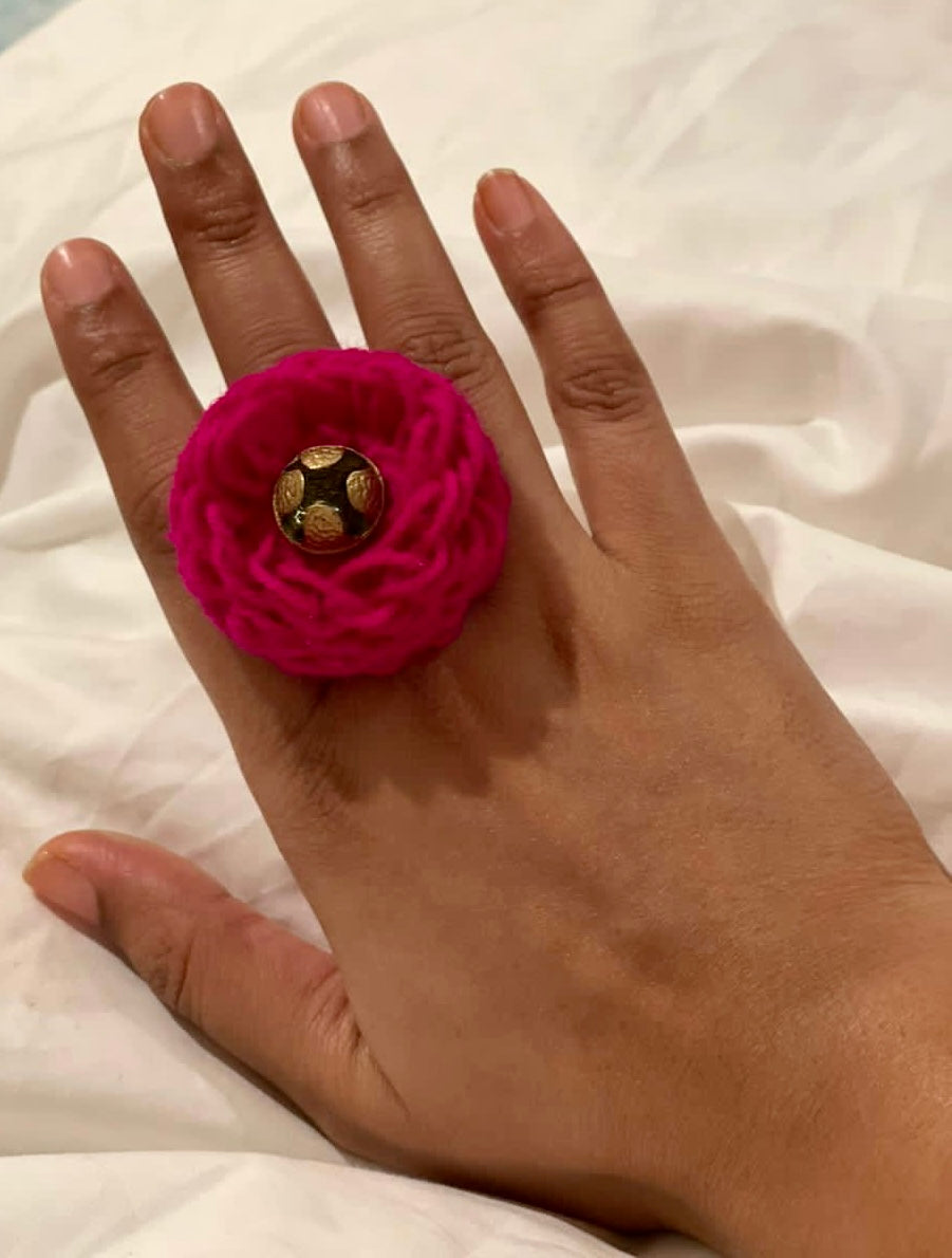 Fitoori Banjaaran's Handcrfted Crochet Floral Rings