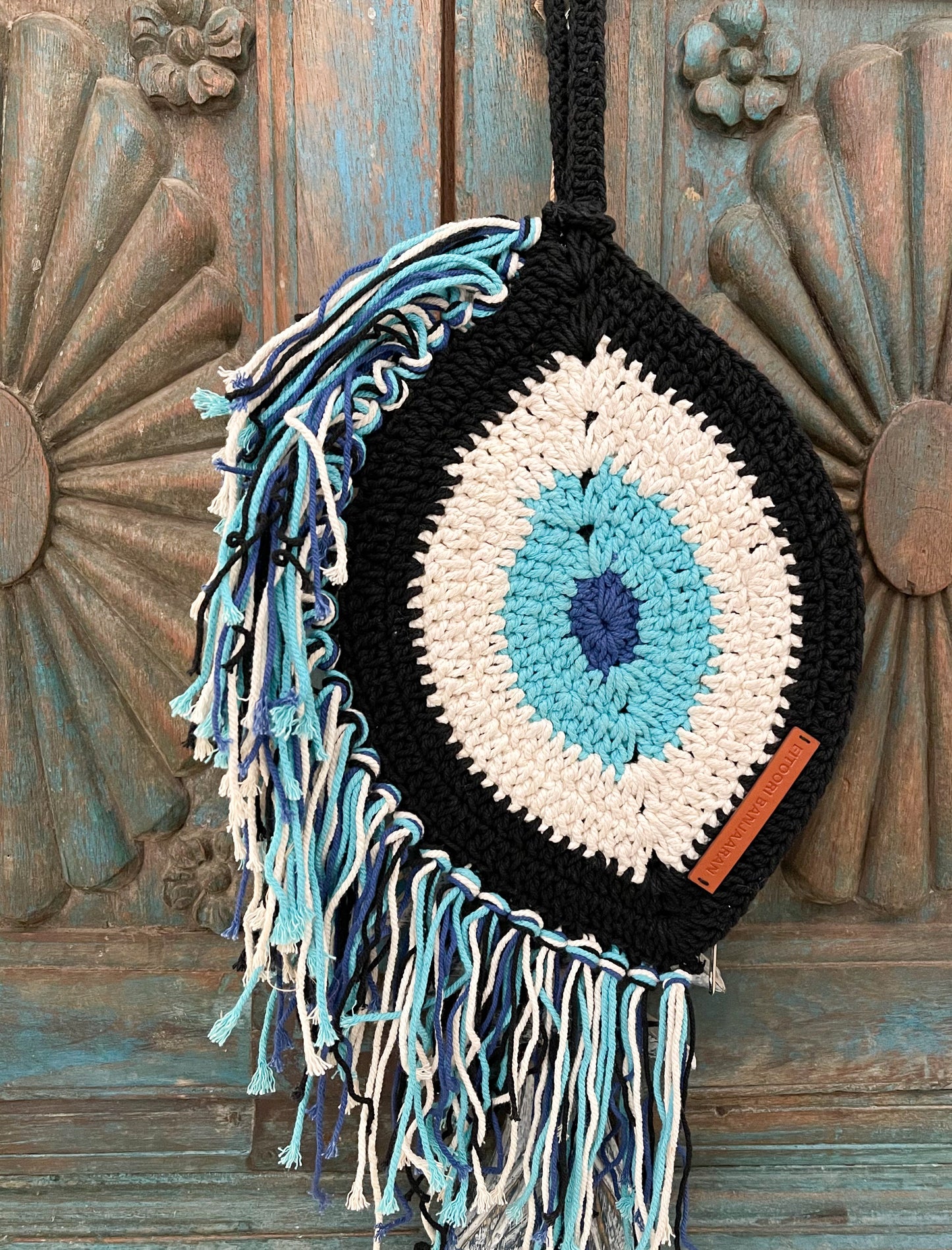 Fitoori Banjaaran's Handcrfted Evil Eye Crochet Wristlet