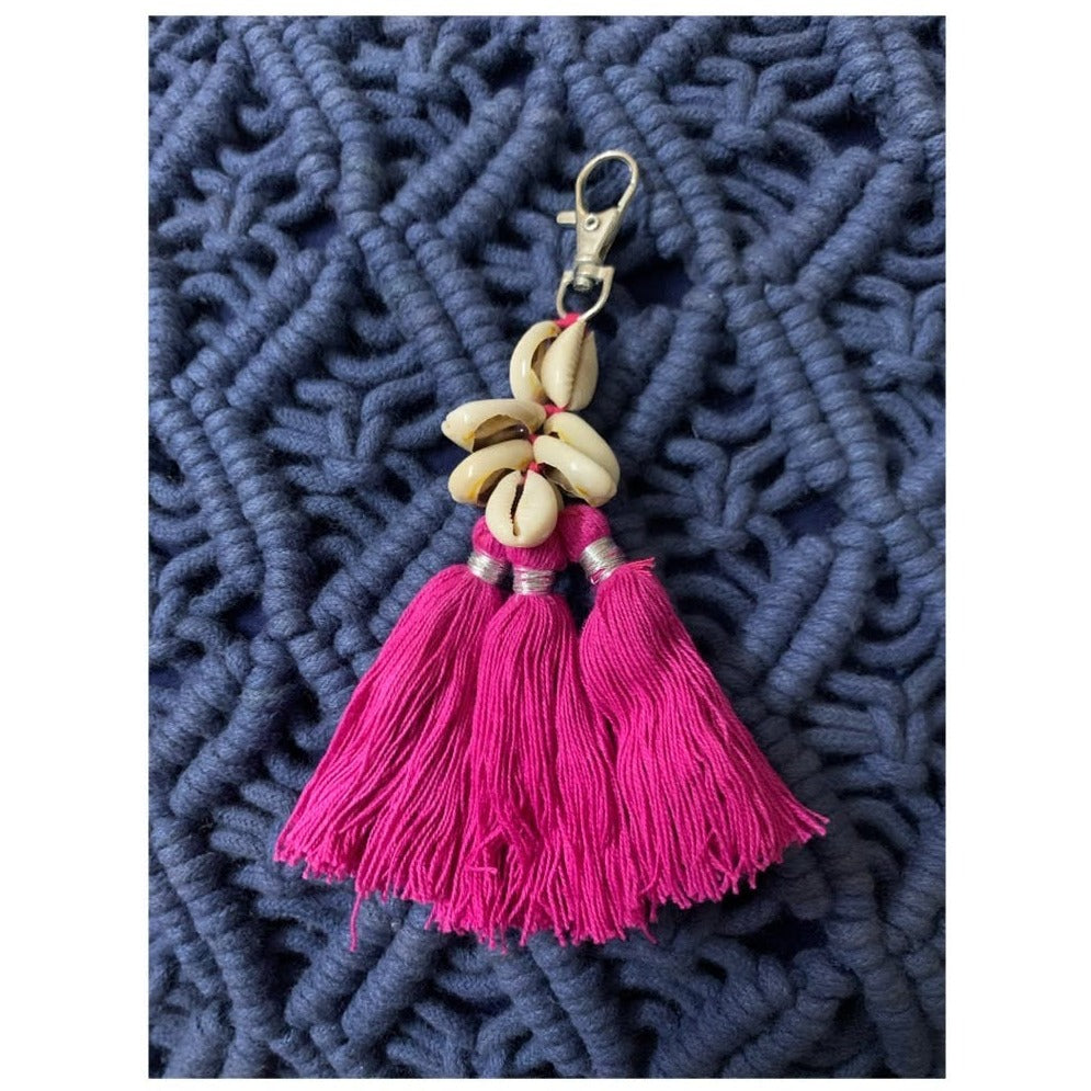 Fitoori Banjaaran's Goa's Sea-Shell Inspired Shell Keychain with Tassel