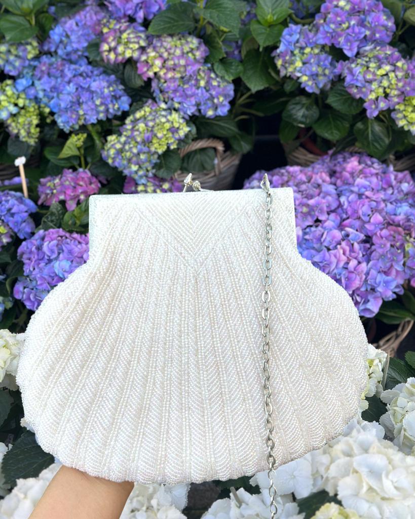 Fitoori Banjaaran's Hand Embroidered Morjim Sea Shell Party Clutch